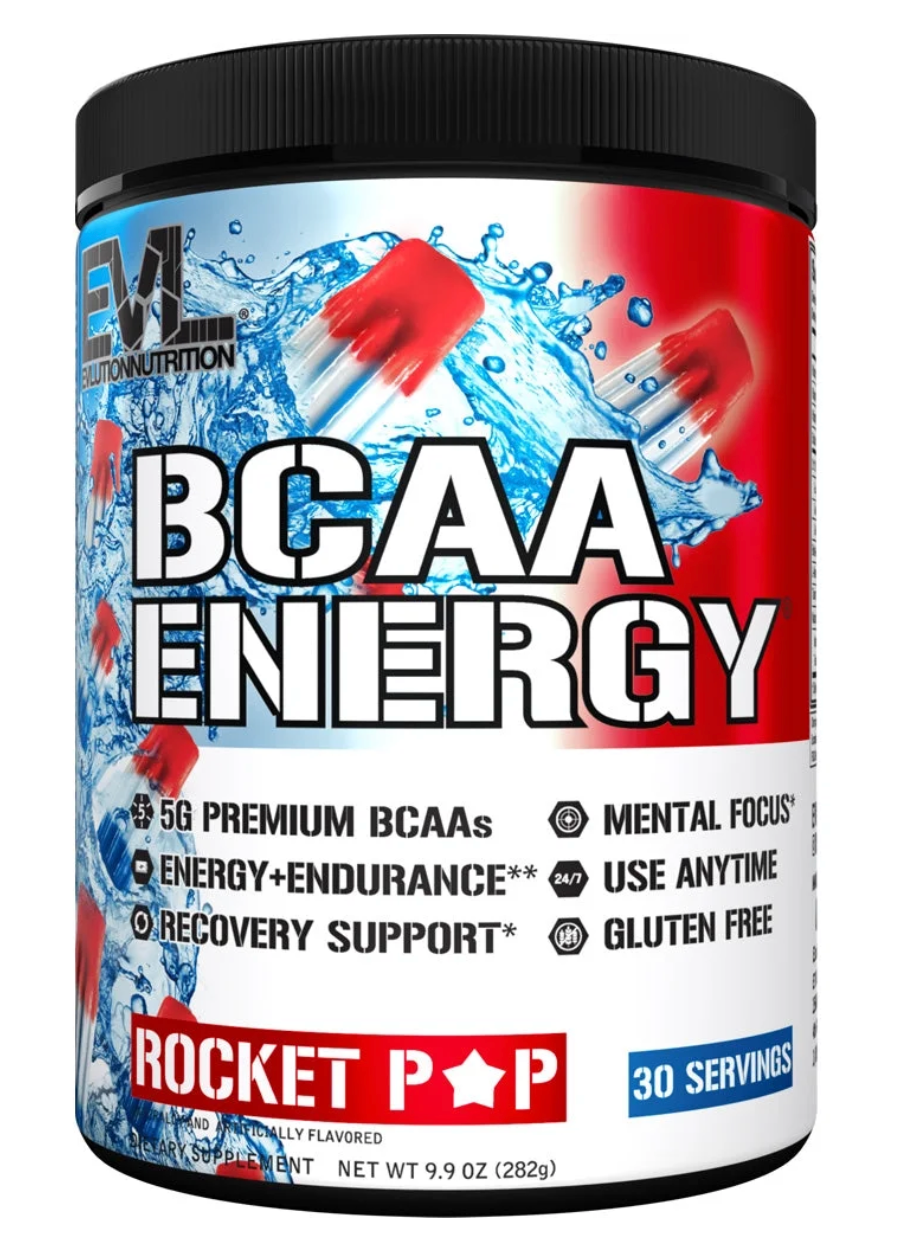 Evlution Nutrition BCAA Energy Amino Acid Pre-Workout Powder - 30 Servings, Rocket Pop