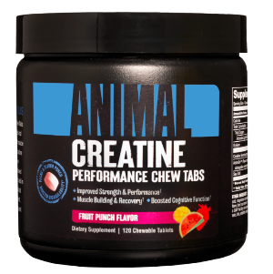 Animal Creatine Chews 5g Creatine Monohydrate with AstraGin 120 Count Fruit Punch